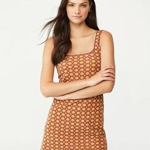 Cotton On Brown and Yellow Geometric Dress